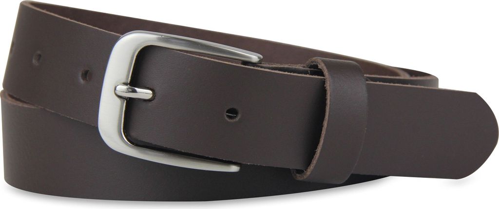 Ledergürtel GERMANY, 3 cm breit, Gürtel für Damen und Herren, Dunkelbraun, Größe: 125