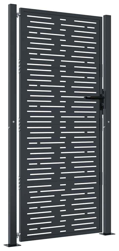 vidaXL Gartentor Anthrazit 100x175 cm Stahl Quadratisches Produktbild 