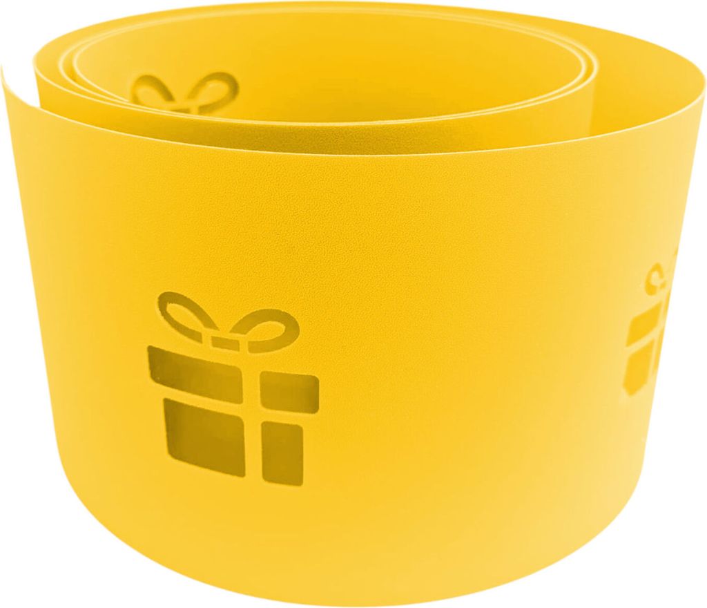 zaun|zu PREMIUM Weihnachten GESCHENKE Sichtschutzstreifen Gelb 2,55m