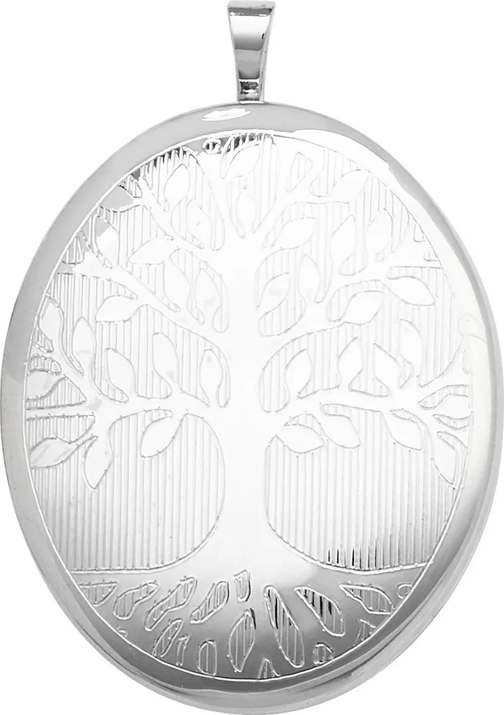 Médaillon Argent 925 Massif 7g - Bijou Femme Haute Finition 41x29mm Or