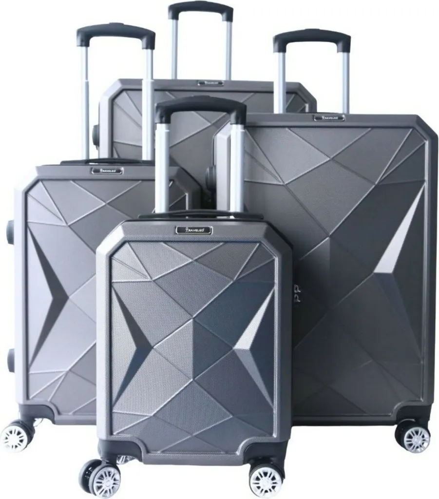 Valise trolley grise set de 4 fini les bagages fragiles et encombrants