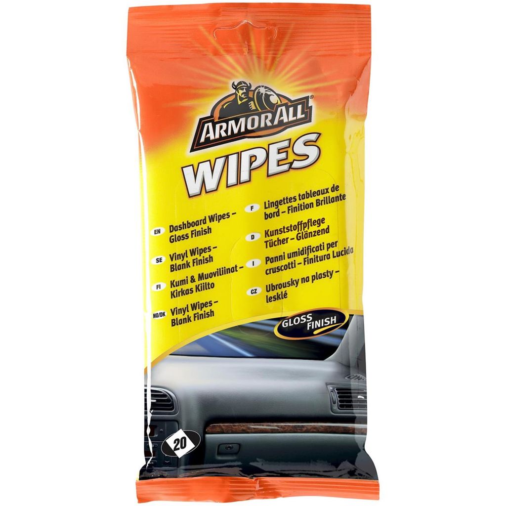 Armor All Wipes Kunststoff Pflegetücher glänzend 20 Tücher Produktbild 