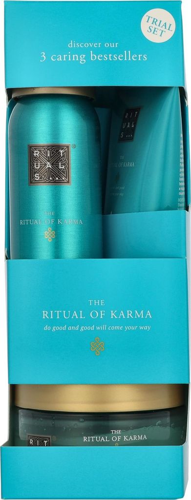 Rituals Karma Trial Set Foaming Shower Gel 50ml/Body Scrub Produktbild 