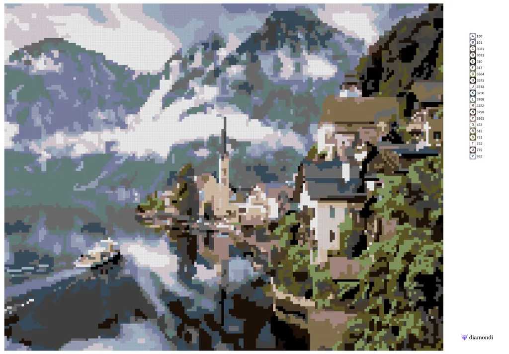 Zariocy Diamond Painting 5D Fai Da Te - Kit Quadro Con Diamanti Rotondi 30x40 Cm - Decorazione Parete Con Tela Autoadesiva E Penna - Per Soggiorno E Camera Da Letto