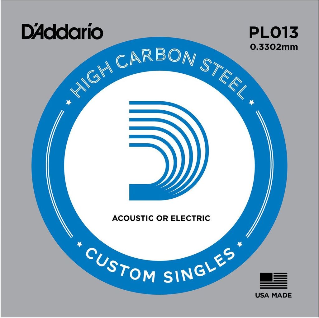D'Addario PL013 - plain steel .013