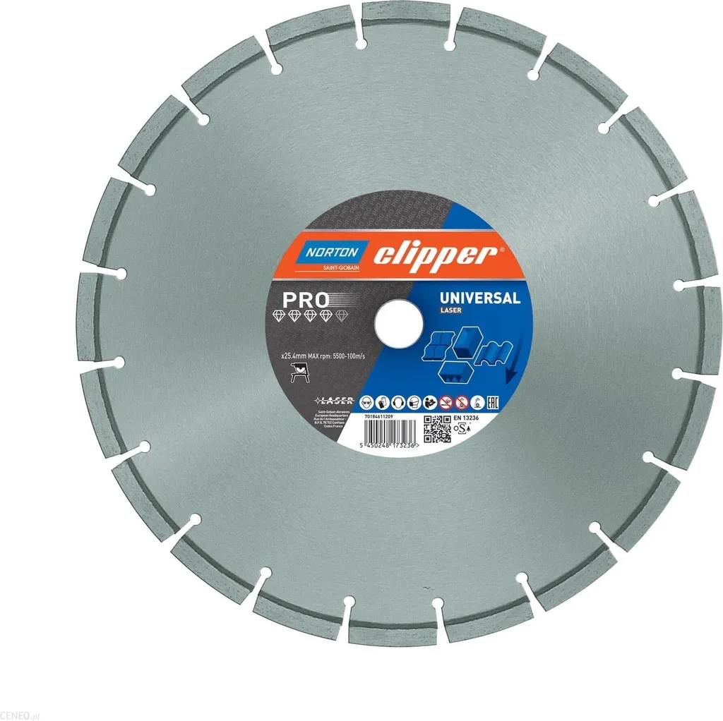 Disque diamant 350 mm Norton Pro Laser : Coupe rapide, longue durée de vie