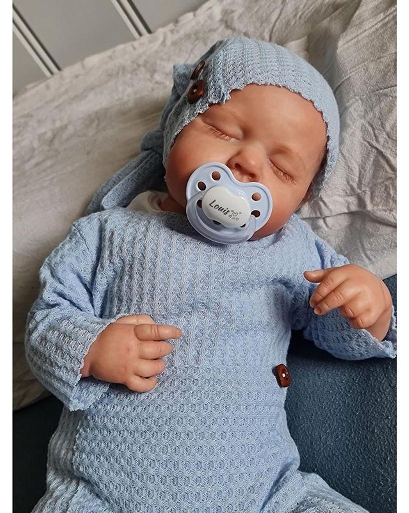 Poupée reborn Loulou, 49 cm, corps en coton, silicone Image du produit 