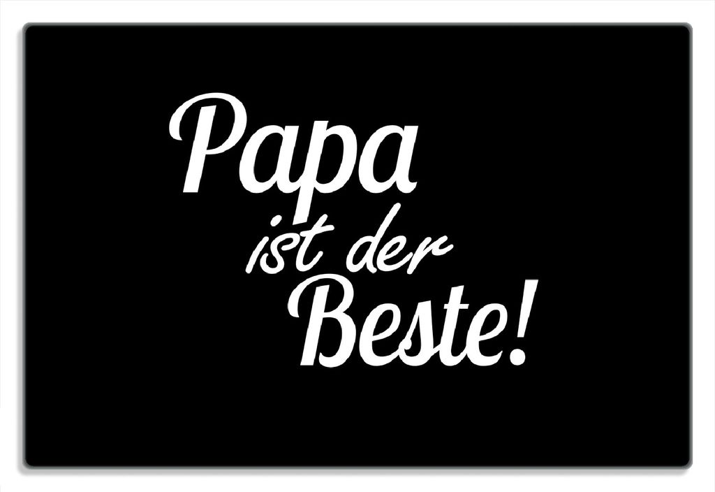 Wallario Frühstücksbrettchen aus Glas 20 x 30 cm mit rutschfesten Füßen, Motiv Papa ist der Beste