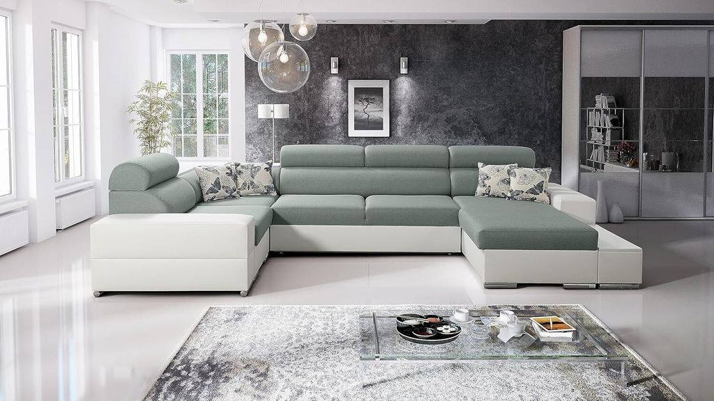 Ecksofa Alice Maxi mit Schlaffunktion: Erleben Sie höchsten Komfort auf Dieser Eckcouch mit Bettkasten für Ihr Wohnzimmer Twist 15 + Ekji