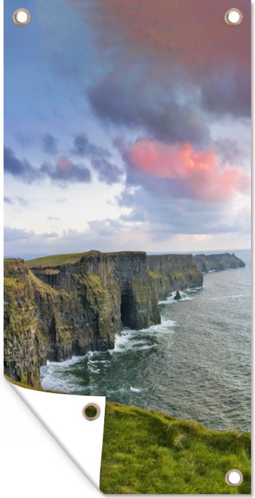 MuchoWow 80x160 cm Outdoor-Poster Gartendeko Sichtschutz Garten Poster für den Garten Panoramafoto von den Cliffs of Moher in Irland