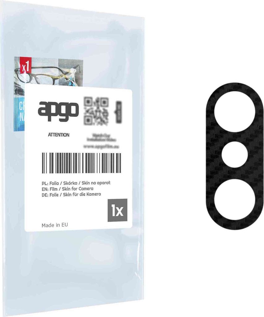 apgo Objektivschutz-Folie, Kameraschutz kompatibel mit Motorola P30, Carbon-Imitation, Rückseite Schutzfolie für Kamera-Insel, Hinten Folie, krat...