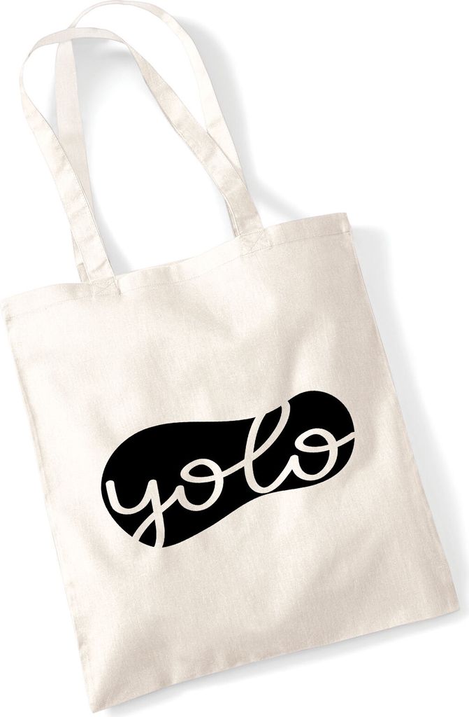 Huuraa Jutebeutel YOLO you only live once 10 Liter Natural Baumwolle Tasche Geschenkidee