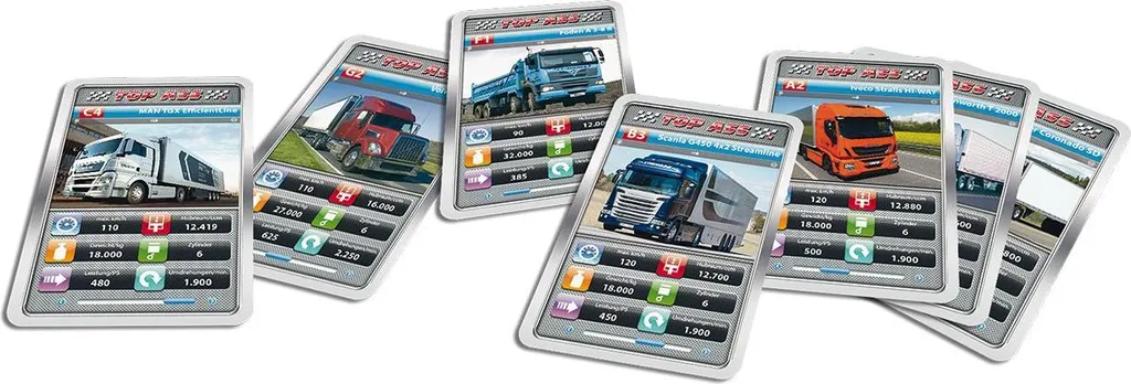 TOP ASS Quartet Trucks Set de Jeu avec Comparatif Technique de Camions - 3