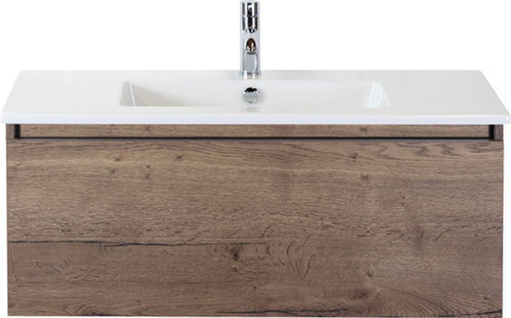 Sanox Badmöbel-Set Frozen BxHxT 101 x 42 x 46 cm Frontfarbe Produktbild 