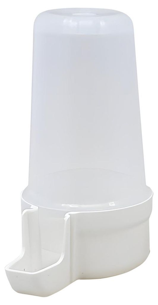 Mini ciotola per cibo e acqua - uccello - bianco - 4x9 cm Immagine del prodotto 