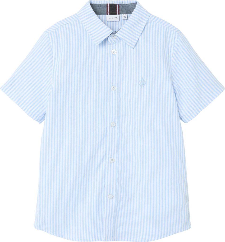 NAME IT Kurzarm-Hemd mit Button-Down-Kragen und Logo Größe: 92