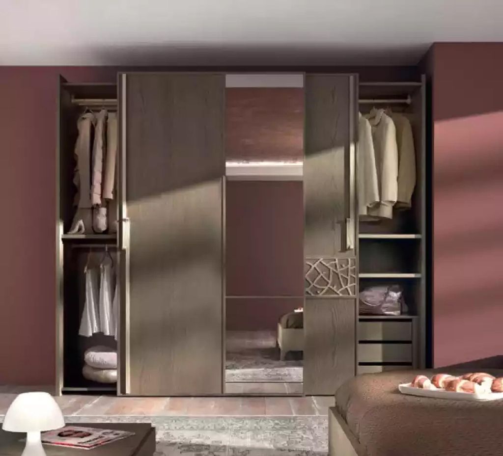 Schlafzimmer Bett 2x Nachttisch Design 6tlg. Komplett Set braun