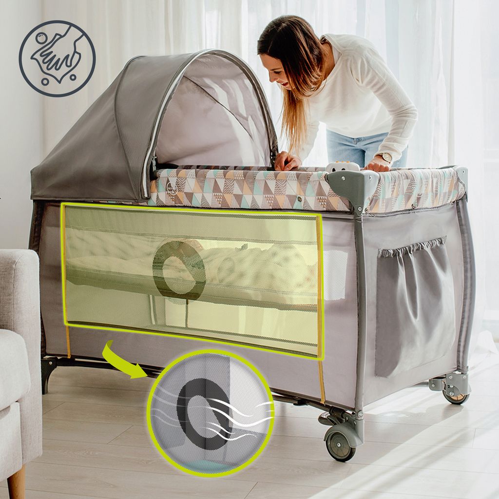 Lionelo Sven Plus 2in1 Baby Bett Laufstall Baby bis 15 kg Produktbild 6