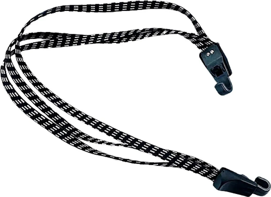 20 tendeurs élastiques de 65cm noirs et blancs avec double crochets - 7