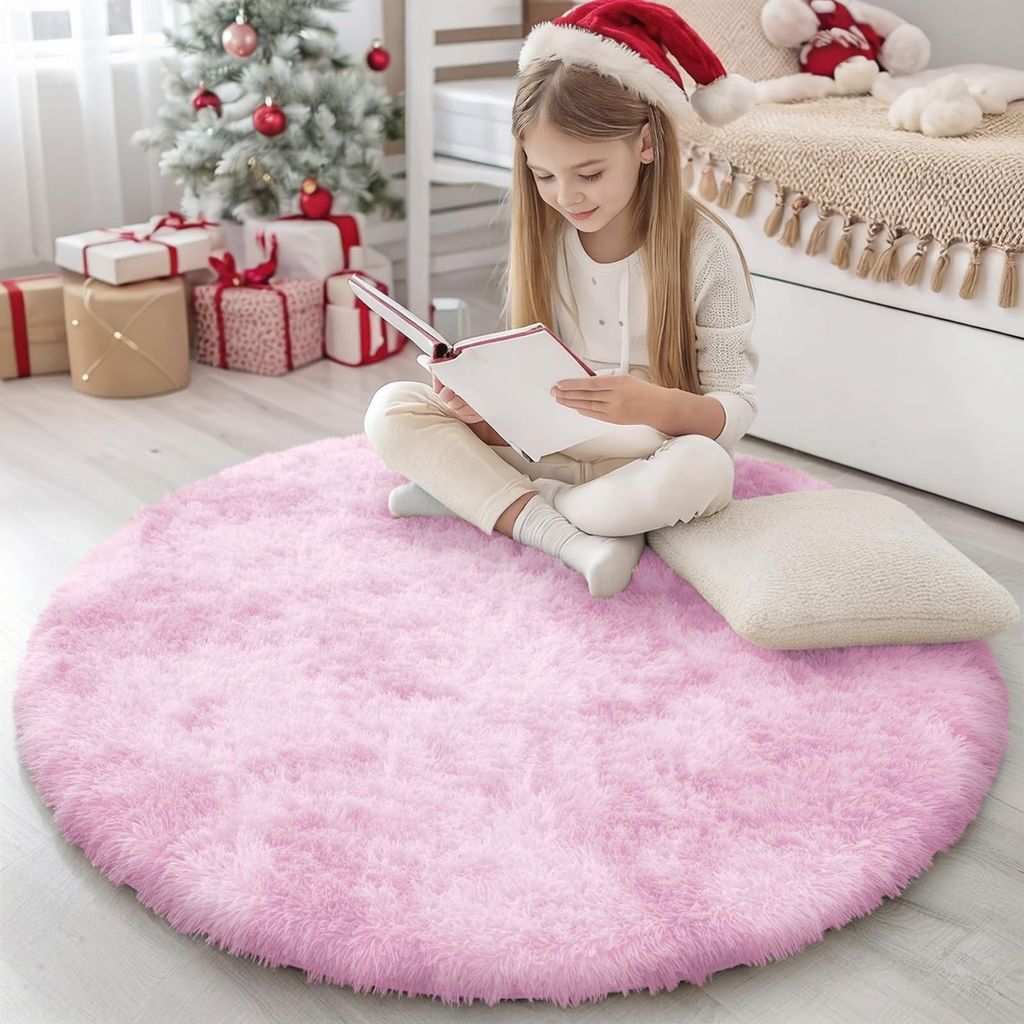 Měkký, huňatý koberec, průměr 120 cm - lze prát a má Obrázek produktu 