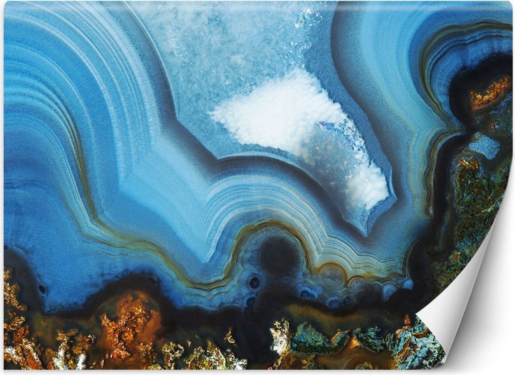 Vlies fototapete Edelstein Mineral 150x105 cm Feeby Blau inkl. Kleber einfache Montage