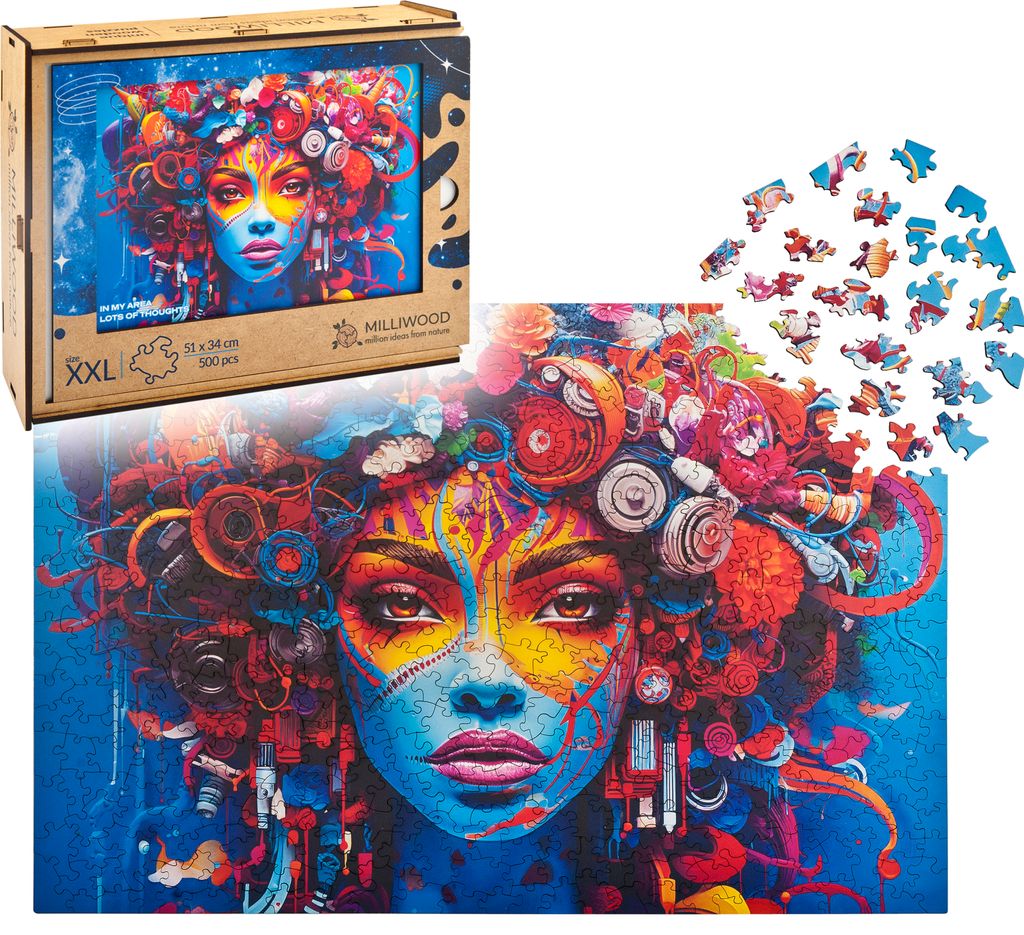 Milliwood Holzpuzzles - In My Area - Gedankensturm - 500 Produktbild 1
