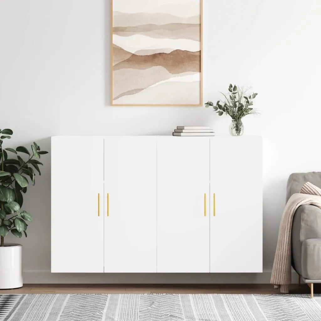 Sistema Pensile vidaXL 2 pz Bianco - Armadi a Muro 69,5x34x90 cm