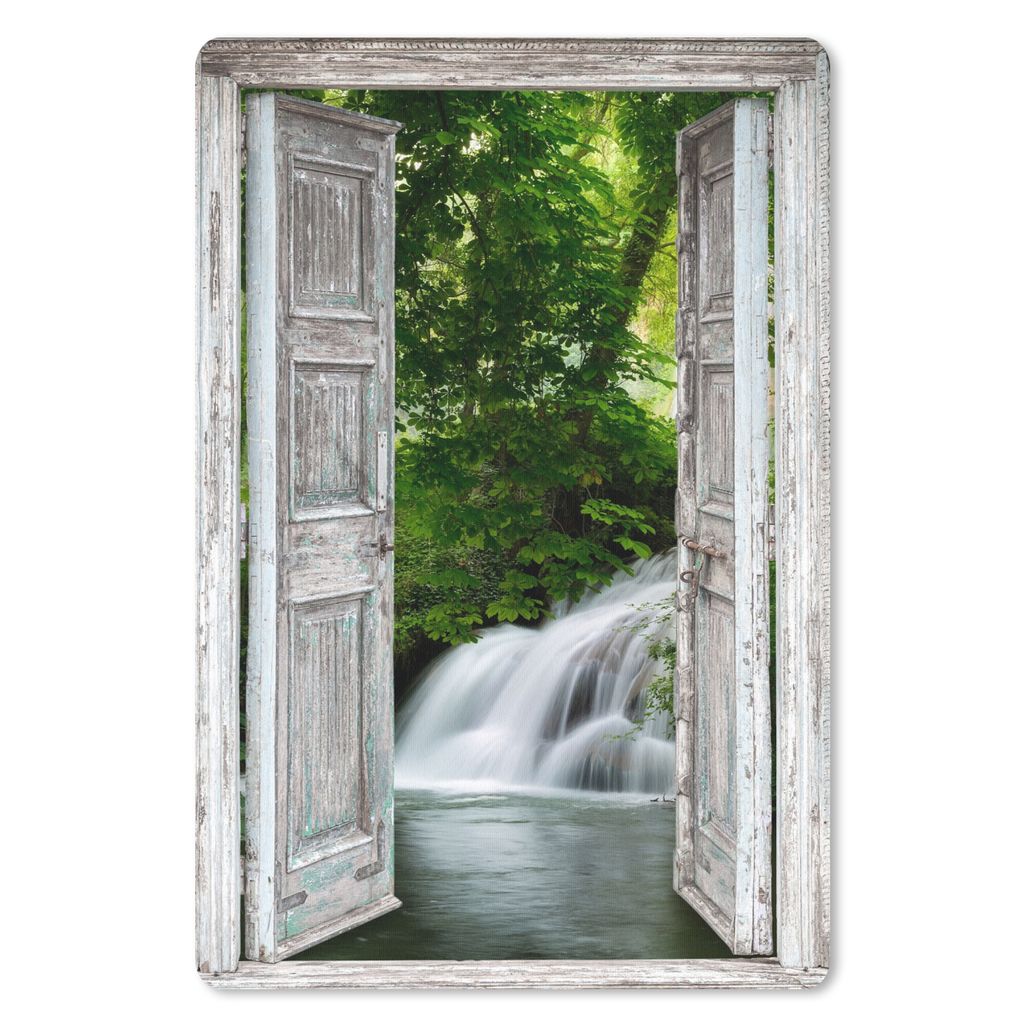 MuchoWow Mauspad Mousepad Wasserfall - Aussicht - Landschaft 40x60 cm - Mousepads - Maus Mat - Pad - Mausunterlage - Schreibtisch Accesoire