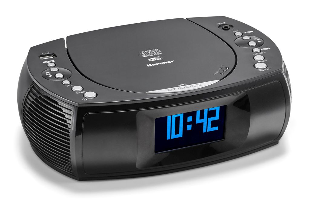 Radiowecker Uhrenradio Wecker LCD Display Dual-Alarm Dimmer-Funktion Radio FM 