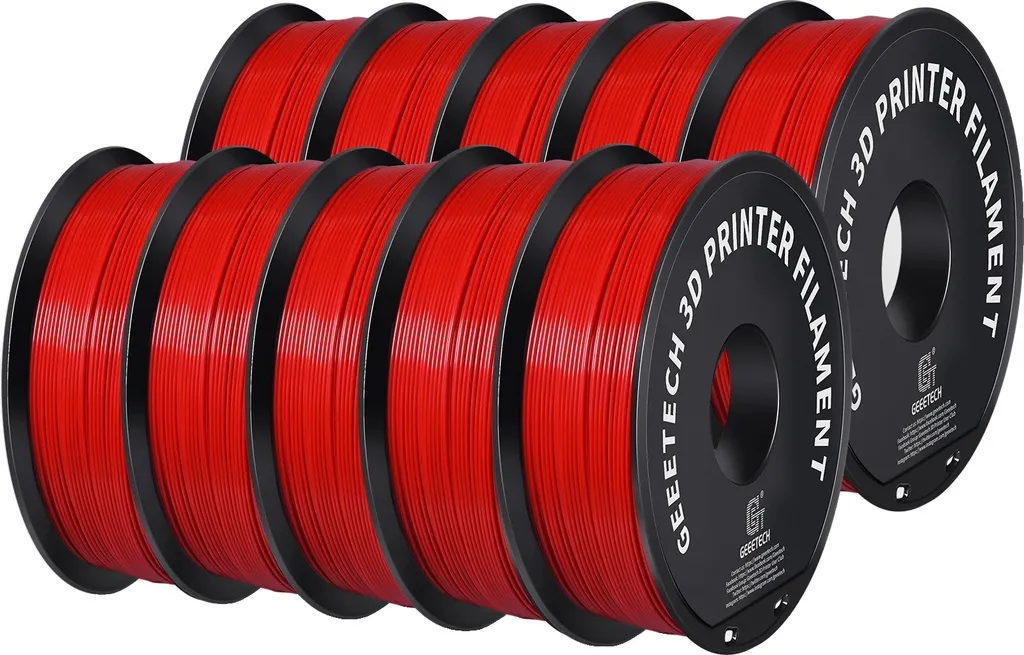 Filament ABS+ pour Imprimante 3D GEEETECH 1.75mm Rouge Ultra Solide