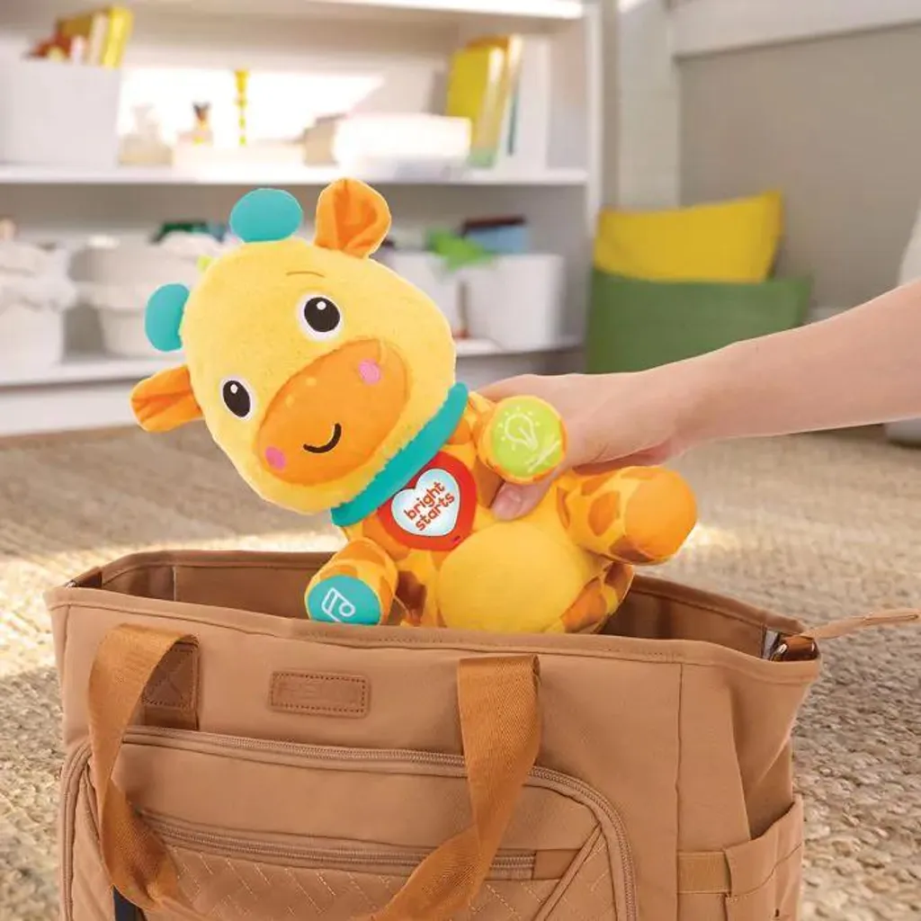 Bright Starts Chat & Cuddle Giraffe : Peluche Interactive Bébé Dès la Naissance