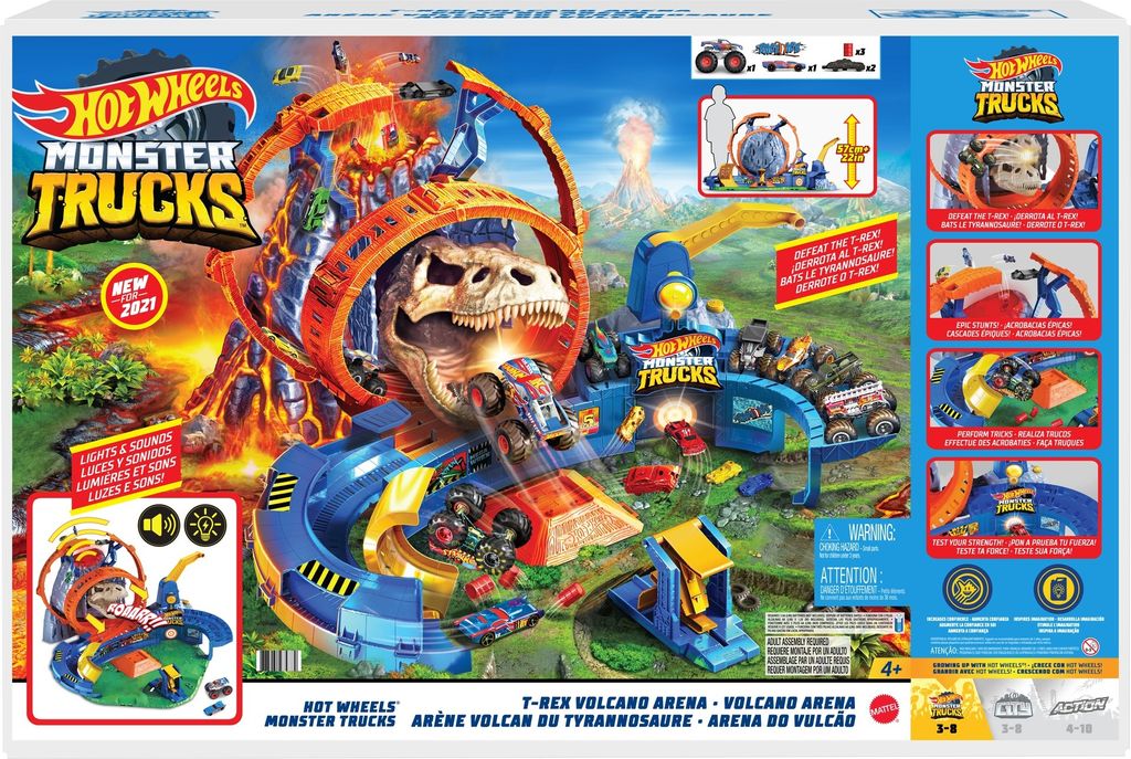 Hot Wheels Monster Trucks GYL14, Zestaw pojazdów i torów, 4 Zdjęcie produktu 