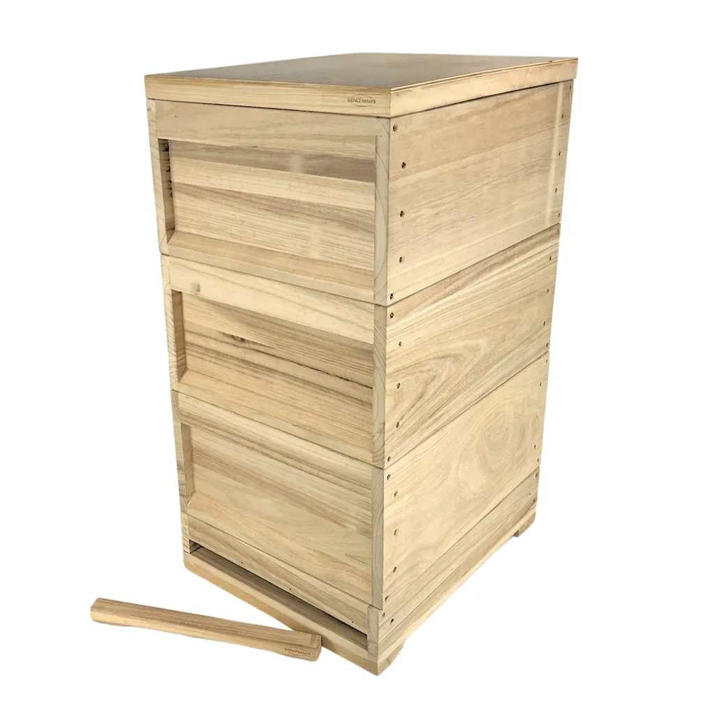 Ruche complète en bois Liebig DNM avec plancher aéré pour abeilles
