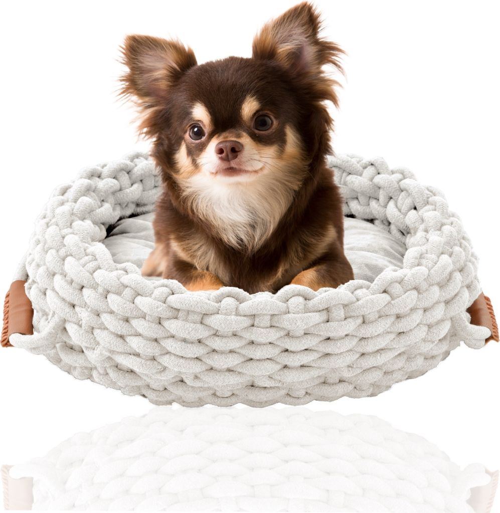 Silvio Design Flauschiges Katzenbett & Hundebett | Schlafplatz für Hunde und Katzen | Wahre Tierliebe: Flauschiges Katzenkörbchen und rundes Hund...