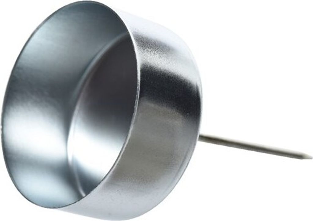 Teelichthalter Adventskranz Metall 4,2cm mit Dorn silber, 4 Produktbild 
