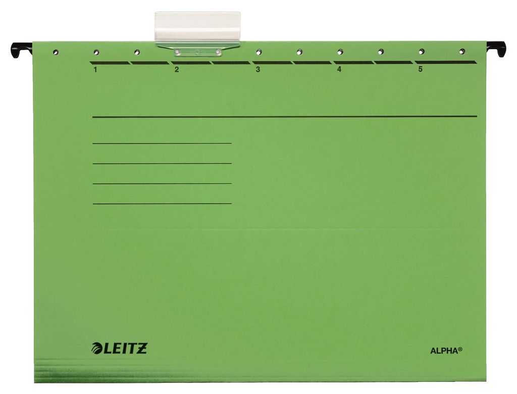 LEITZ 1985-30-55 5x dossiers suspendus ALPHA® vert Image du produit 