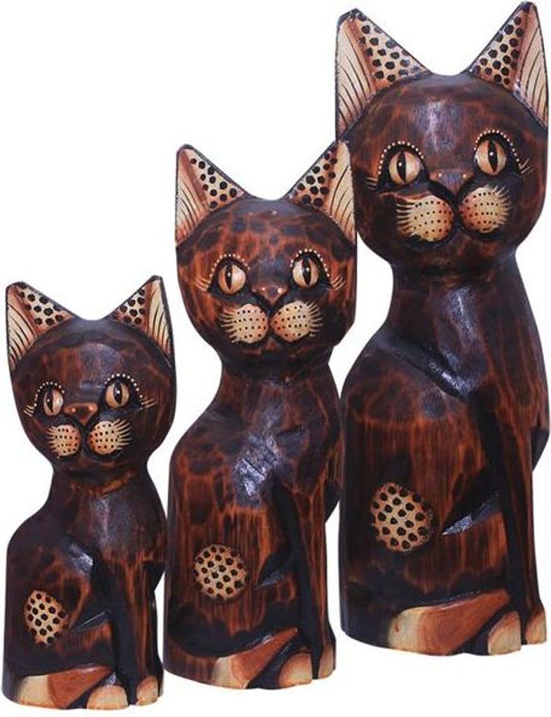 Katze MERLE 3-er Set in den Größen 20, 25 und 30 cm