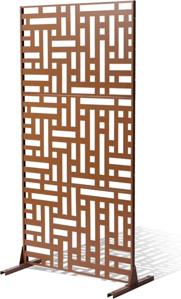 Paravent Séparation de pièce 120x193cm - Cloison Marron Indépendante