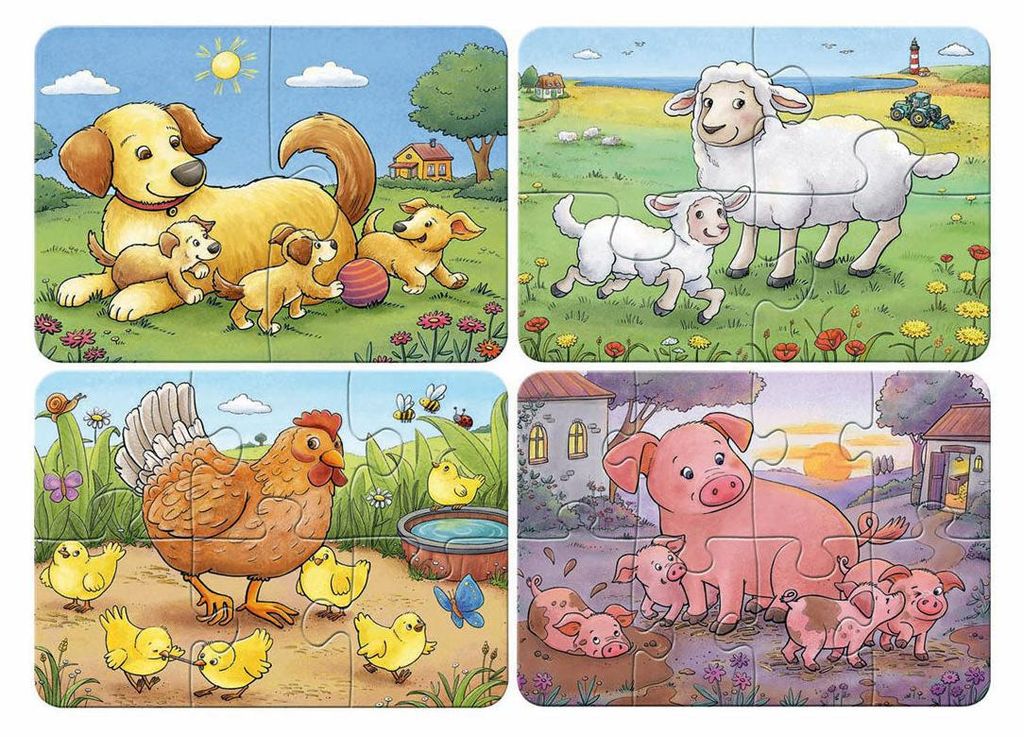 Cadre - Petits Animaux du Jardin (3x6 Pièces) Ravensburger-05138