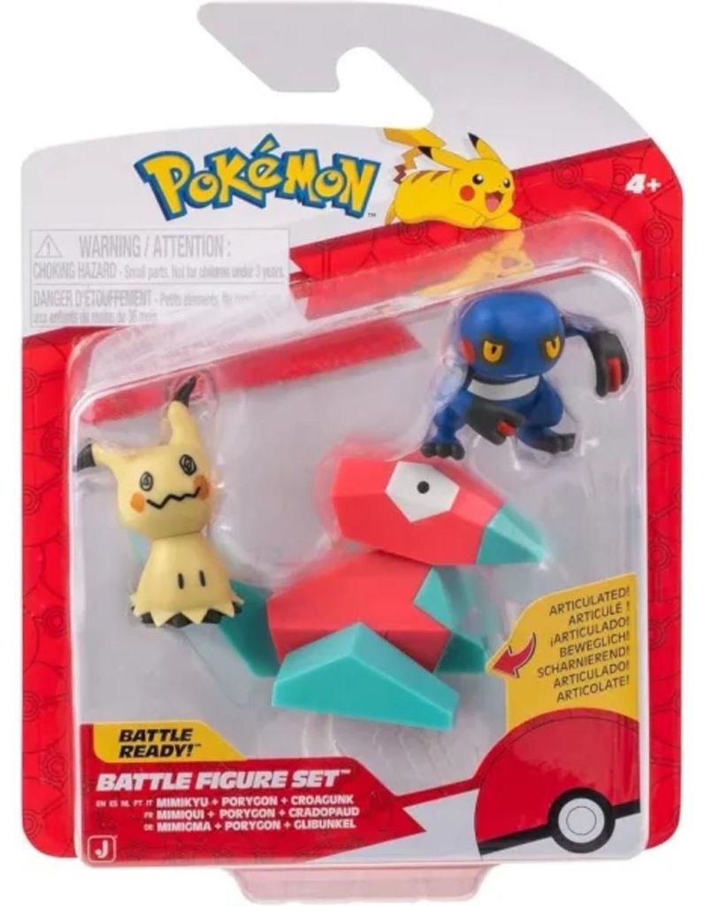 Pokemon Mimikyuporygon i Croagunk Pkw4091 Figurka jeden Zdjęcie produktu 