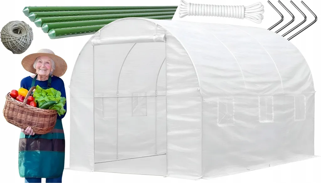 Ekspand | Tunnel per serra - 2 × 3,5 m - Bianco - Struttura premium - Resistente alle intemperie e stabile