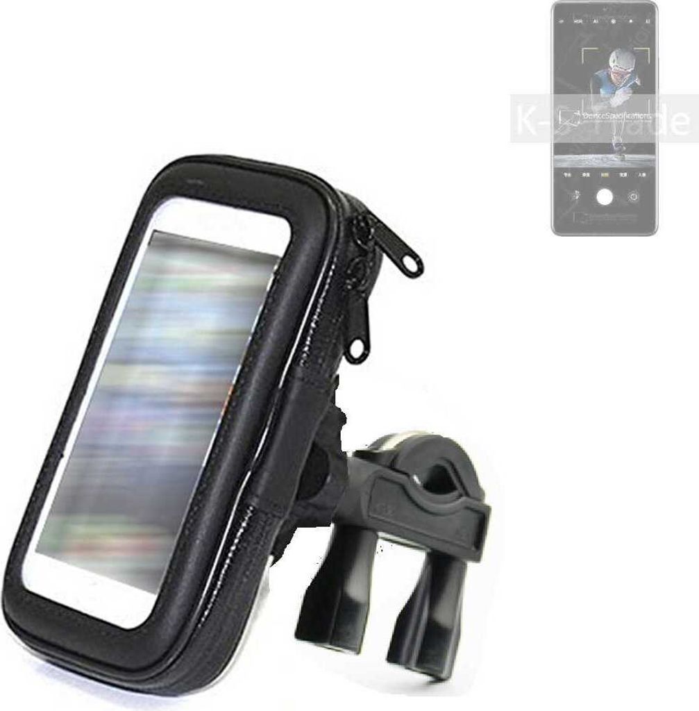 K-S-Trade Fahrrad-Halterung kompatibel mit Xiaomi 12S Pro Handy-Halterung Halter Lenkstange Fahrradhalterung Motorrad Bike Mount Wasserabweisend