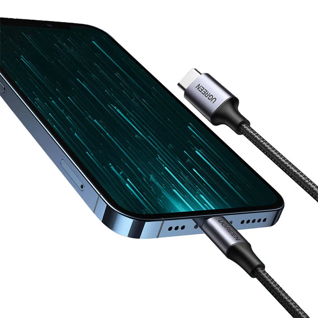 Câble de charge USB-C vers Lightning Ugreen 2M pour iPhone et iPad Noir - 5