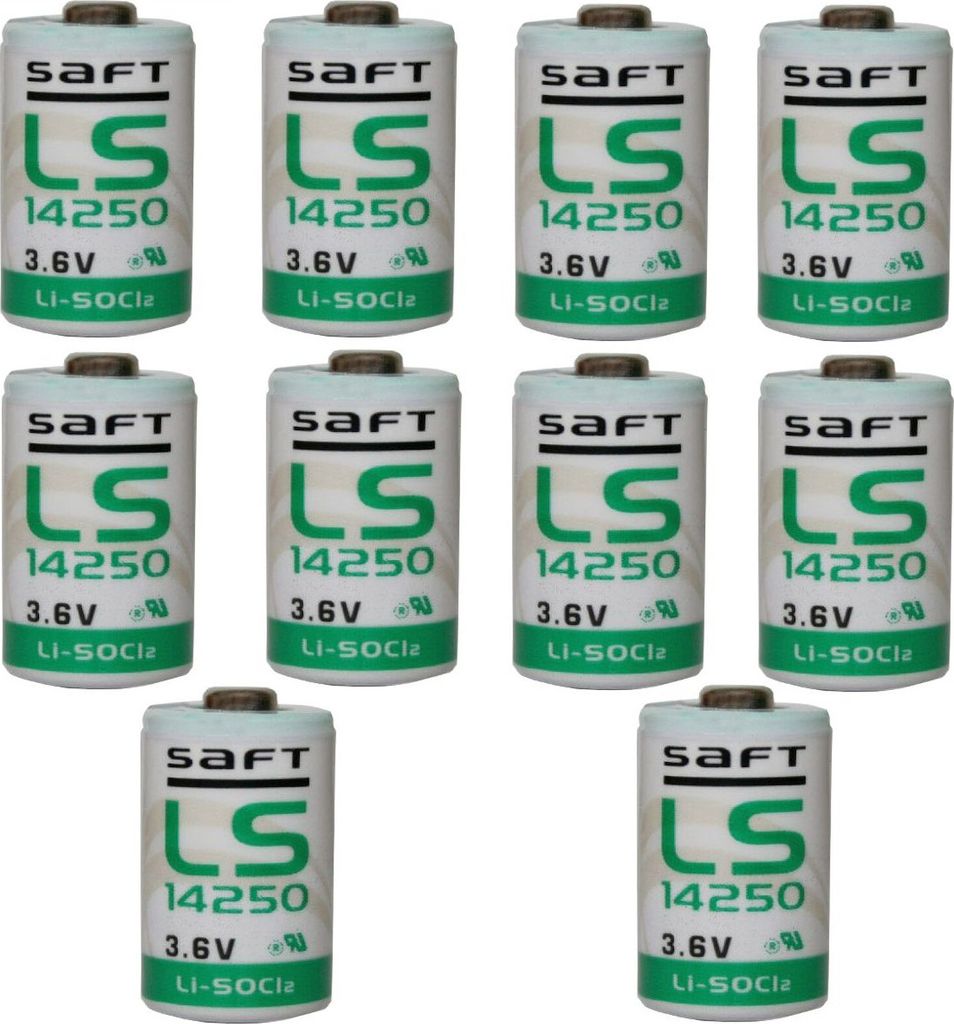 10x Lithium Batterie Saft LS14250 1/2AA 3,6Volt