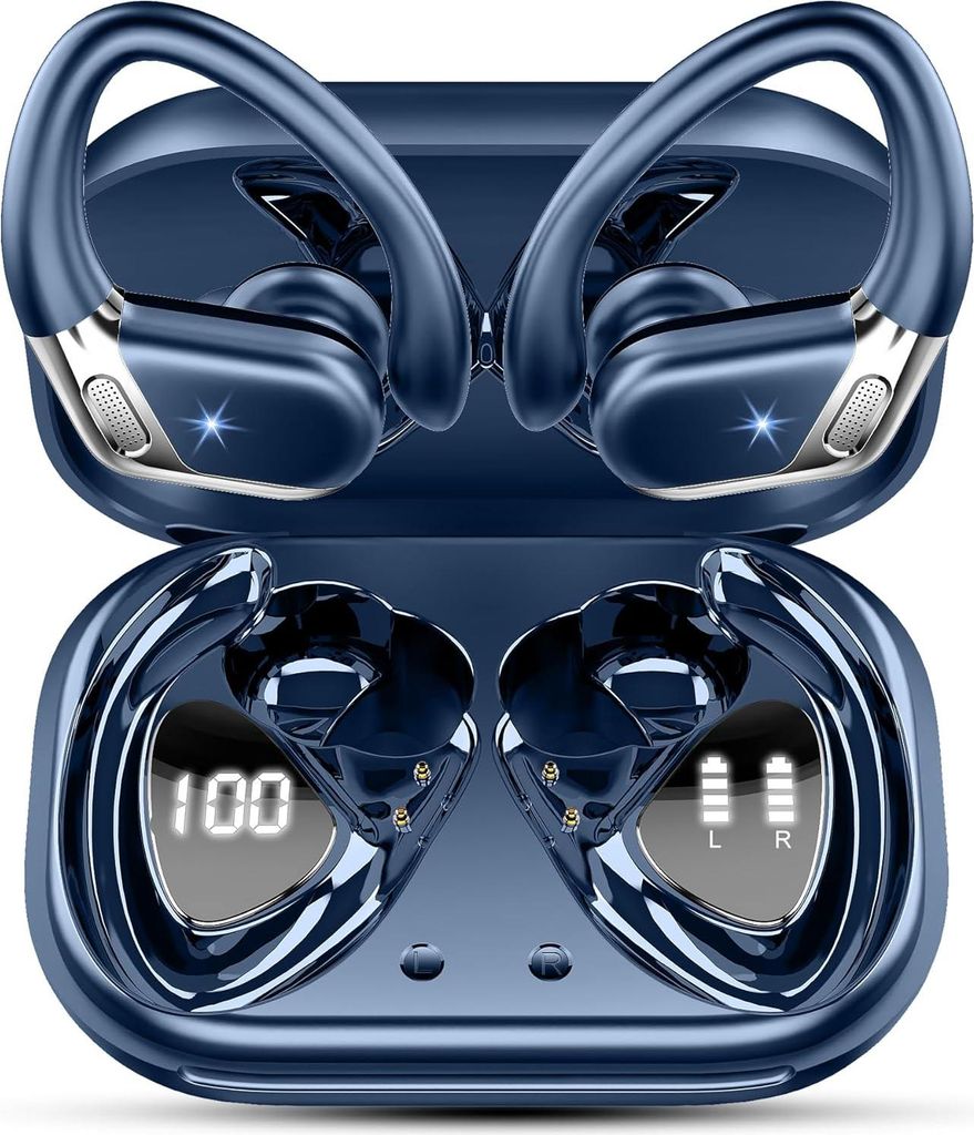 Bluetooth Kopfhörer, 2026 Kopfhörer Kabellos Bluetooth 5.4 Sport tiefer Bass, 50 std Spielzeit In Ear Kopfhörer mit 4 ENC Noise Cancelling Mic, ...