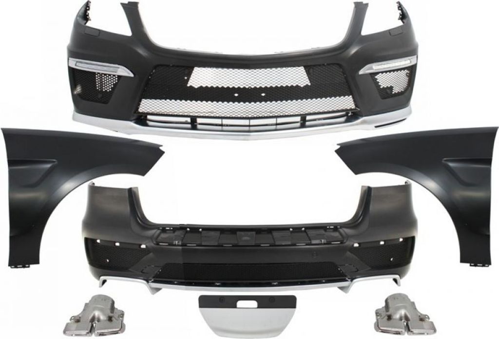 Bodykit für Mercedes ML W166 12+ Stoßstange kotflügel Schalldämpfer ML63 Look.