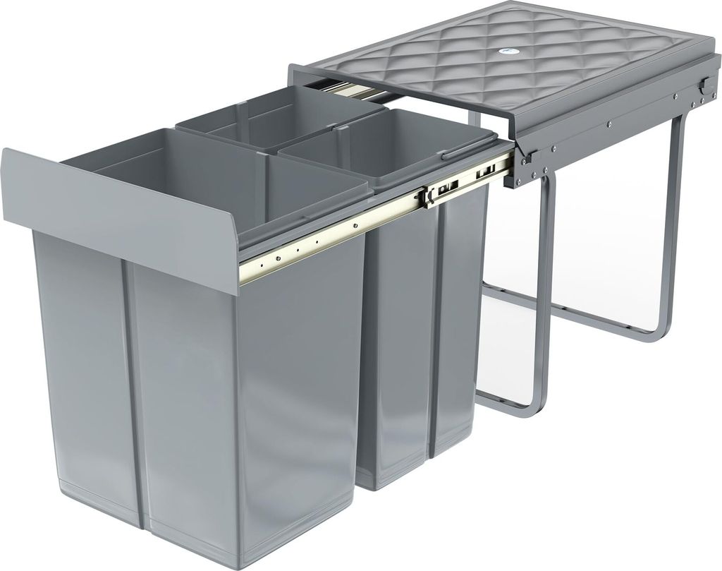 JOIEYOU Poubelle encastrable Cuisine 3 compartiments Image du produit 