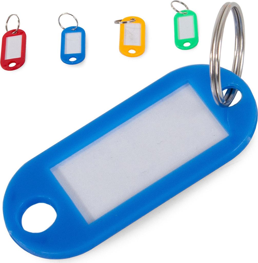 100x Schlüsselschilder Schlüsselanhänger Schlüsselring Produktbild 