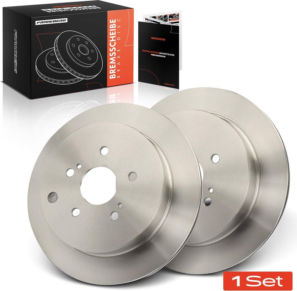 Frankberg 2x Bremsscheiben Hinterachse für Suzuki Grand Vitara II 1.9L 2.0L 2.4L 3.2L Bj ab 2005