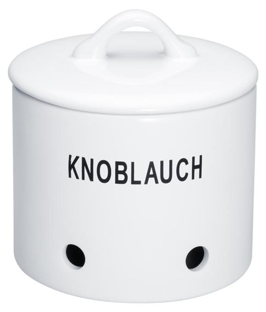 Vorratsdose Steingut Weiß Knoblauch neuetischkultur Produktbild 